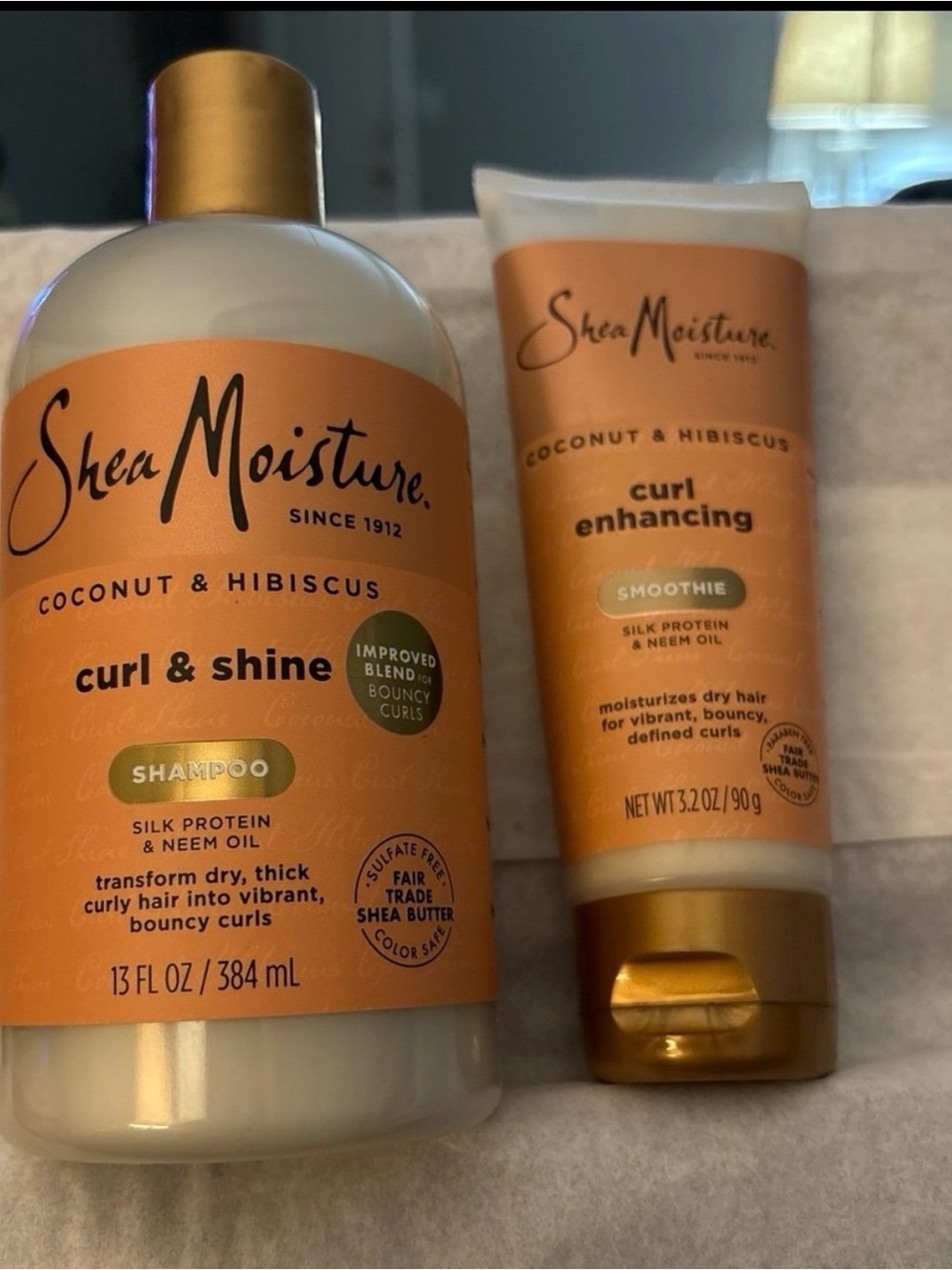 Shea Moisture Coconut & Hibiscus Curl & Shine Set in Orange